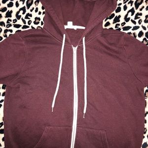 Forever21 burgandy zip up